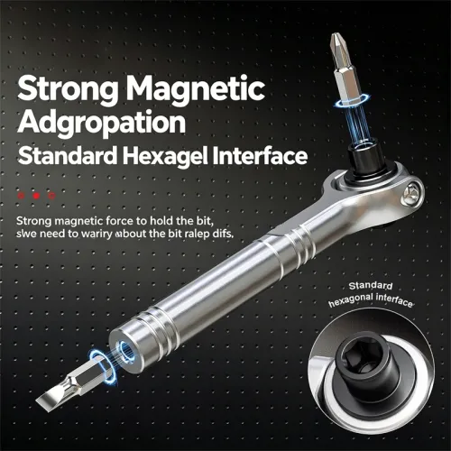 Universal ratchet wrench socket screwdriver bit dual-purpose forward and reverse magnetic high speed screwdriver repair tool