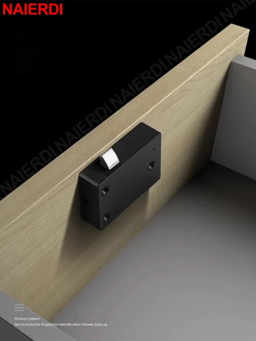 Smart Biometric Cabinet Lock Black Keyless Fingerprint Locks