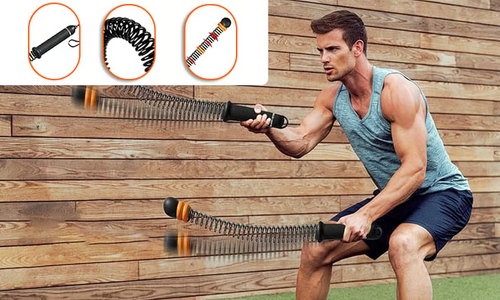 Adjustable Ropeless Battle Ropes Training(Black-A pair)
