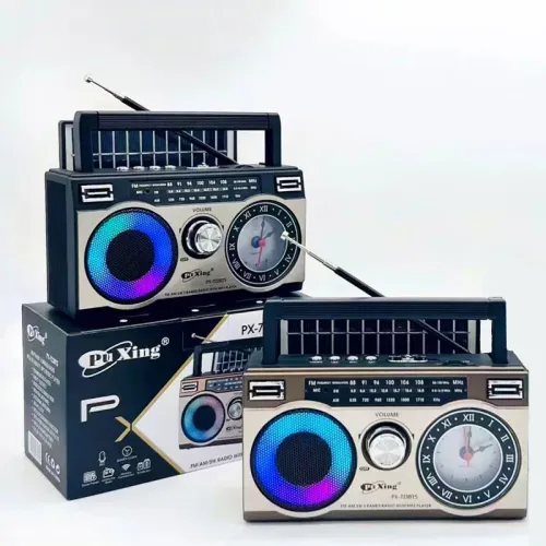 New portable radio, outdoor color lights, portable with creative clock, Bluetooth speaker