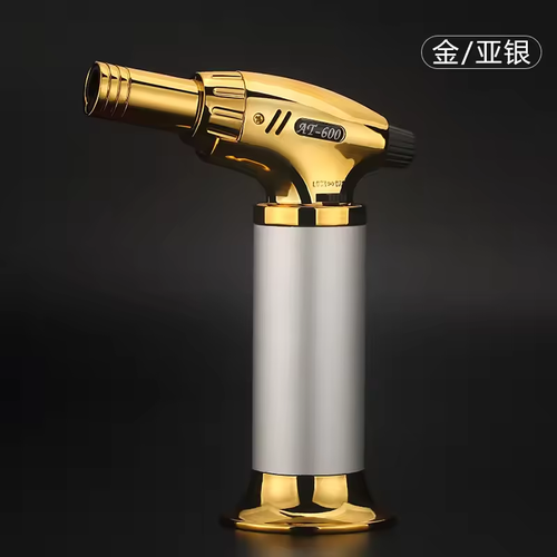 Portable Metal FlameBBQ Heating Ignition Grill Kitchen Blow Torch Adjustable Cooking Butane Gas Torch Lighter Burner Flame.