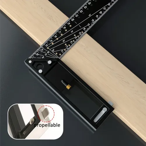 Multi functional Right Angle Ruler 45-90 Degree Hole Angle Ruler Industrial Grade Positioning Marking Angle Ruler Woodworking
