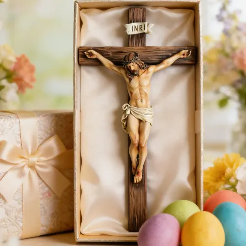 Hand-Painted Jesus Figurine 9.6, Home Church Altar Display, Resin Statue