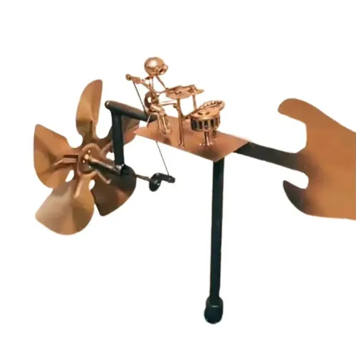 Metal Wind Spinner Handmade Metal Drummer Windmill Durable Funny Percussionist Figurine Creative Rockin Art Figurine