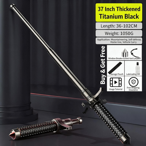 Heavy Duty Retractable Car Emergency Escape Tool Window Breaker Telescopic Support Rod for Vehicle Rescue and Outdoor Use