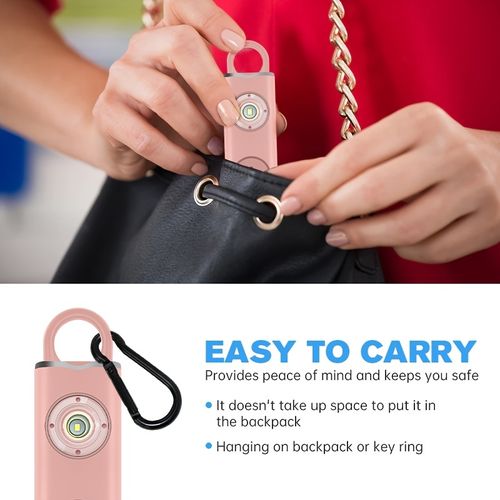 Portable Rechargeable Personal Alarm Flash Light 130dB Siren Women Children Elderly Personal Safety Alarm