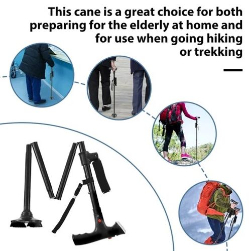 Multifunctional Folding Elderly Cane