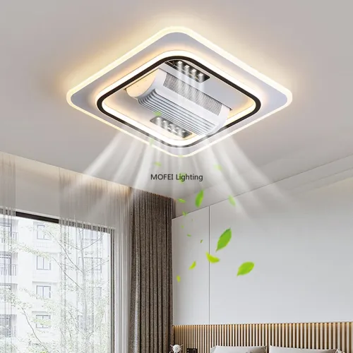 Ceiling light, modern, simple and atmospheric LED silent bedroom light, bladeless fan light