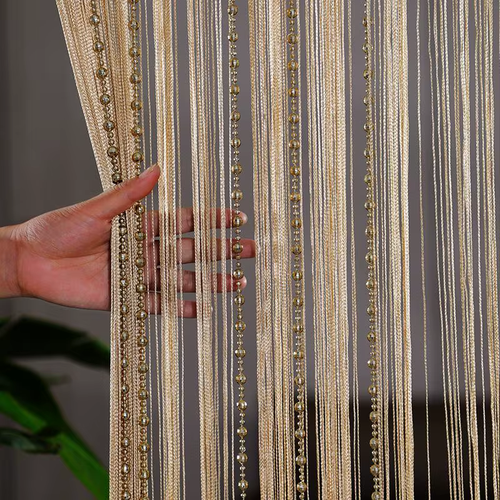 1pcs 100*200cm Crystal Beaded String Curtains Screen String Divider Blind for Salon Living Room Door Wall Window Tassel Curtain