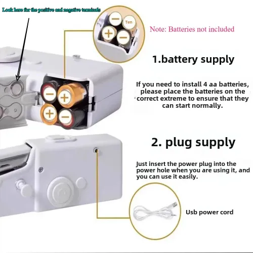 Portable Handheld Electric Sewing Machine Mini Quick Stitch Home Clothes Repair DIY