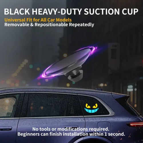 Little Devil's Eye Car Solar Triangle Window Rear Window Atmosphere Light Car Interior Wireless Wireless Charging Decoration