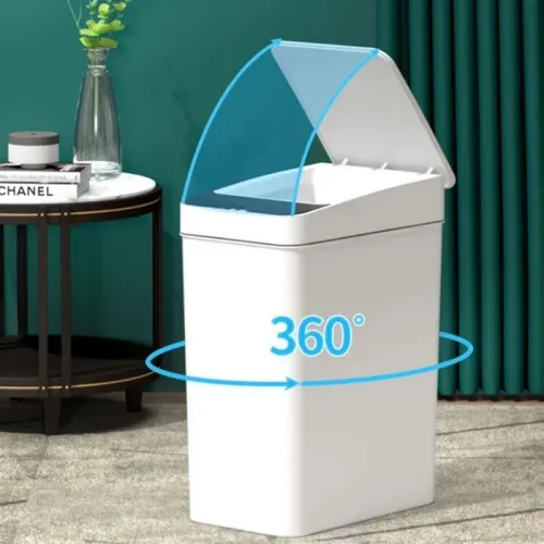 Minimalist Smart Sensor Trash Can 3.2Gal Touch‑Free Auto Open Close Odor‑Sealed