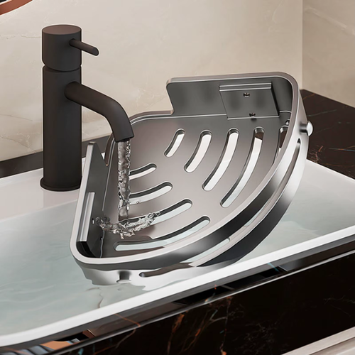 Drill-free Suction Cup Bathroom Shelf (Corner Model)