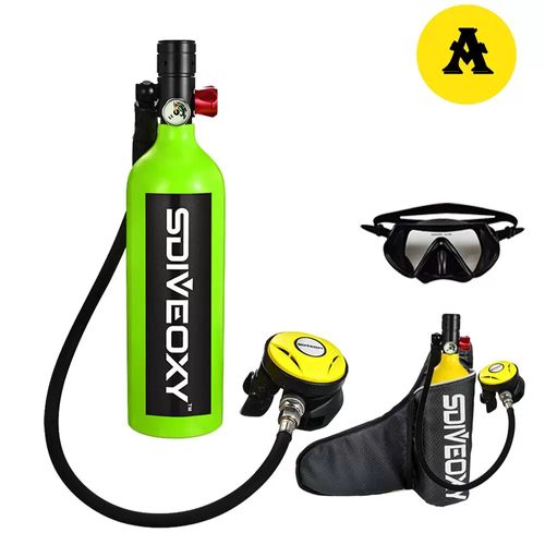 Diving oxygen tank with breathing valve for outdoor use underwater