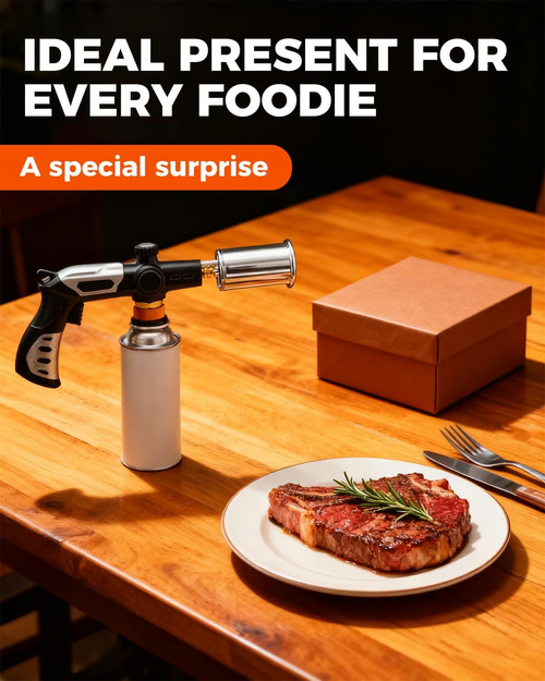 💥Powerful Propane Torch(Propane Tank Not Included) - 2732°F High Temp Flame, Instant Ignition for Grilling, Charcoal, Soldering & Outdoor Cooking