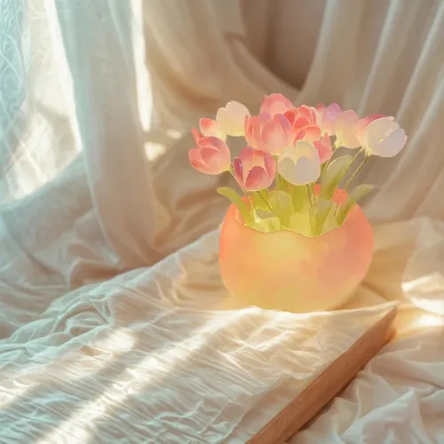 DIY Tulip Night Light – Handmade Book Lamp, Bedside Decor & Romantic Gift for Qixi Birthdays