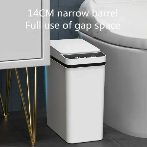 Minimalist Smart Sensor Trash Can 3.2Gal Touch‑Free Auto Open Close Odor‑Sealed