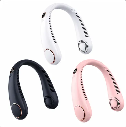 Bladeless Neck Fan,Quiet Rechargeable Neck Fan | Portable Small Wireless Electric Fan for Running, Climbing, Camping, Walking