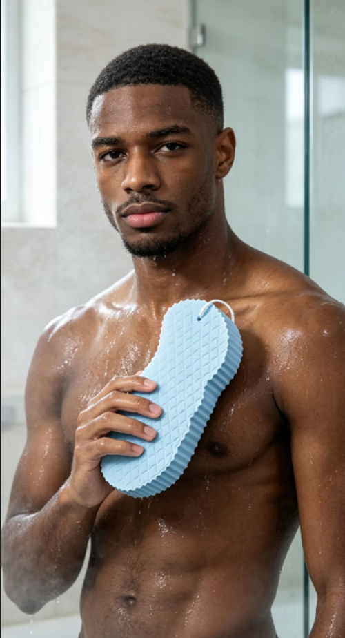 3pcs Soft Sponge Body Scrubber Bath Exfoliating Scrub Sponge Shower Brush Body Skin Remover Exfoliante