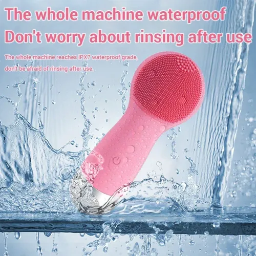 Facial Cleansing Brush, PRITECH Heatable Vibrating Face Scrubber with Massage, Silicone Face Scrubber for Women & Men, Electric Facial Cleanser for Deep Cleansing, Gentle Exfoliating minihygieneproducts
