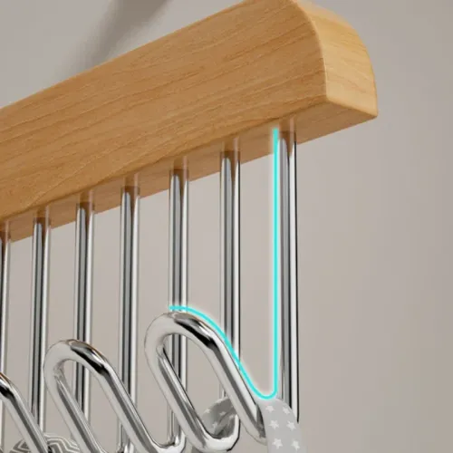 3-Pack 8 Hooks Hanger Multi-functional Wooden Hangers