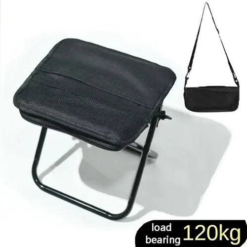 Outdoor leisure, camping and hiking folding stools, shoulder bag style portable stools that can be easily stored