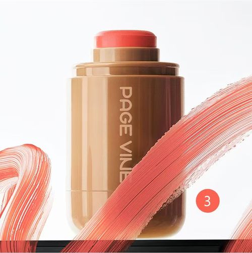 New Blush Stick 3-in-1 Cheek Lip Tinted Moistured Blush Stick Silky Brighten Blush Cream Blusher Cosmetics Tubes Matte Contour