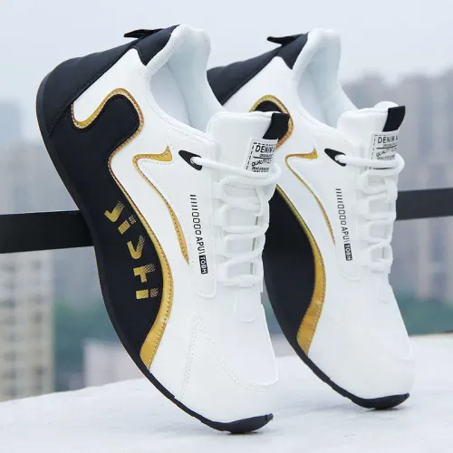 Men's shoes with waterproof and anti slip leather surface, high-end travel sport shoes, trendy and versatile
