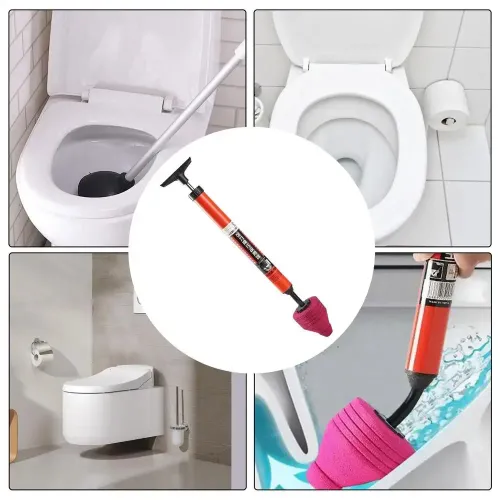 High Pressure Air Plunger Toilet Powerful Unclogger Tool with Ergonomic Handle Drain Clog Remover Plumbing Kit Sink Plunger