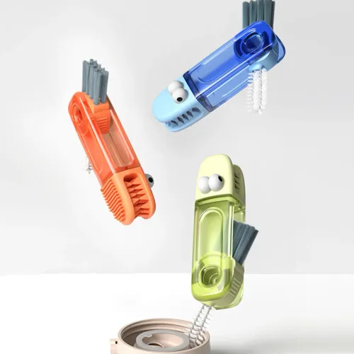 3 In 1 Multifunctional Cleaning Brush Tiny Bottle Cup Lid Detail Brush Straw Cleaner Tools Household Kitchen Cleaning Tool