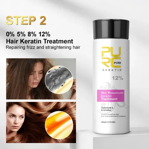 12％ Keratin Treatment Shampoo Conditioner Hair Straightening Products Smoothing Repairing Hair Mask Curly Hair Straighten Care