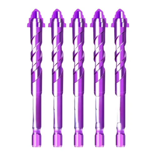 5pc 4 Flute Step Drill Bit Four-Flute Eccentric Drill Bit Hex Shank Drill Bits For Glass Ceramic Tiles Drilling Tool