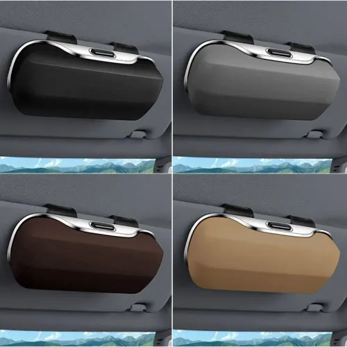 Press Switch Car Glasses Box Shock-proof Stable Car Sunglasses Holder Lossless Installation Expansion Space Eyeglass Case