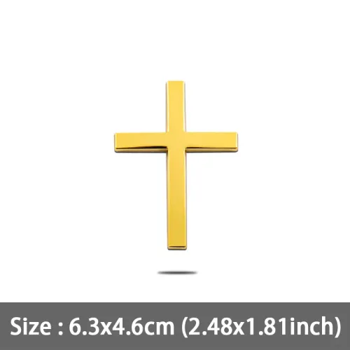 4pcs Car Styling 3D Metal Sticker Christian Cross Auto Body Emblem Badge Decal Stickers