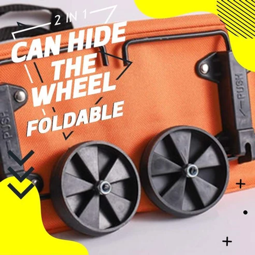 2pcs 2-in-1 Foldable Shopping Cart