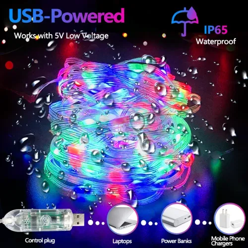 Voice-controlled USB light with Bluetooth remote control, colorful decoration, atmosphere modeling DIY