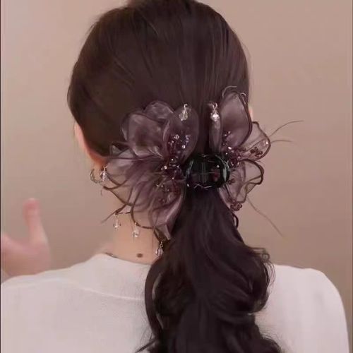 Women's Misty Feather Flower Hair Clip