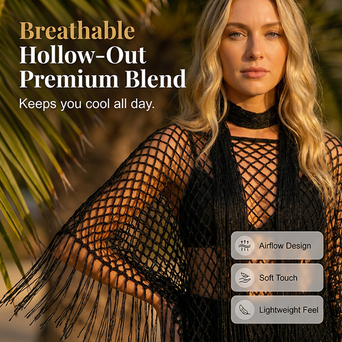 2PCS Metallic Crochet Cover-Up – Lightweight, Flowy & Effortlessly Stylish summer outfit