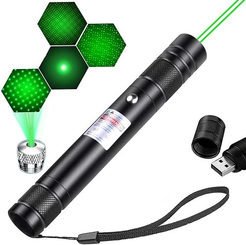 2025 new green laser pointer long range high power rechargeable USB with adjustable star head