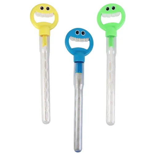 Handheld Bubble Wand Smiling Face Bubble Stick Blower Maker For Children Outdoor Activity Fun Soap Blowing Bubble Tool