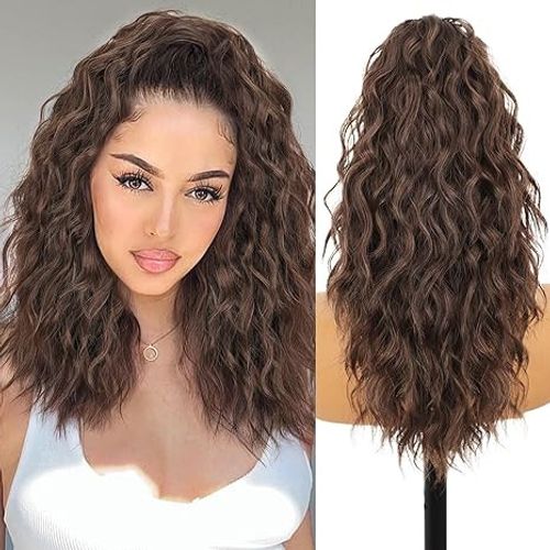 Women's wig curly wave hair extension ponytail hair extension