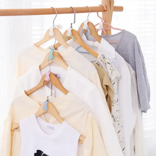 10Pcs Clothes Hanger Hooks Space Saving Closet Connector Hook Cascading Hanger Plastic Extender Clips Wardrobe Coat Organizer