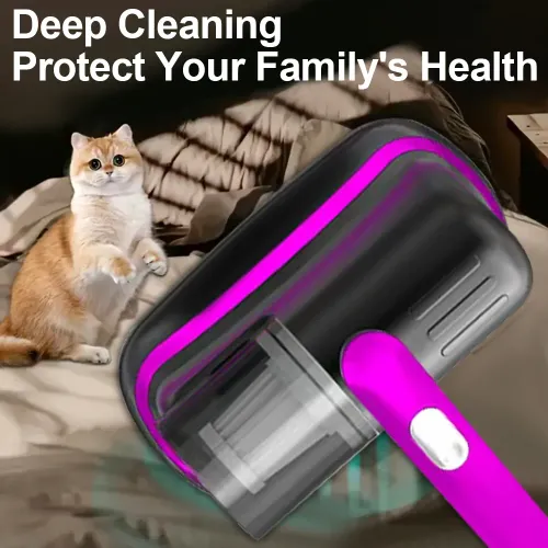Wireless Handheld Mattress Vacuum Cleaner, Equipped with UV-C Lamp, HEPA Filter