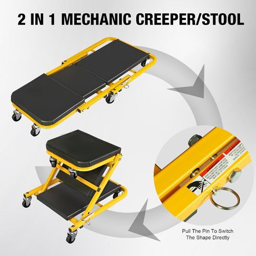 2-in-1 foldable repair bench with adjustable Z-shaped design for auto repair work