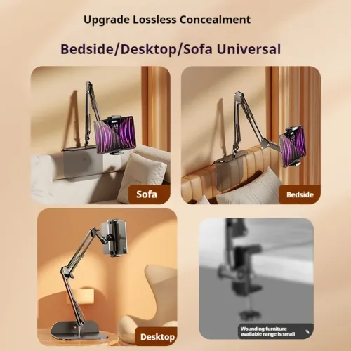 Adjustable Bedside Phone Stand Suitable For Ipad Tablet Multifunctional Metal Extendable Lazy Person Watching Tv On The Bed