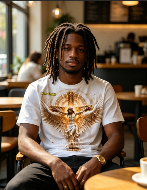 Men's Jesus Angel Cross T-Shirt
