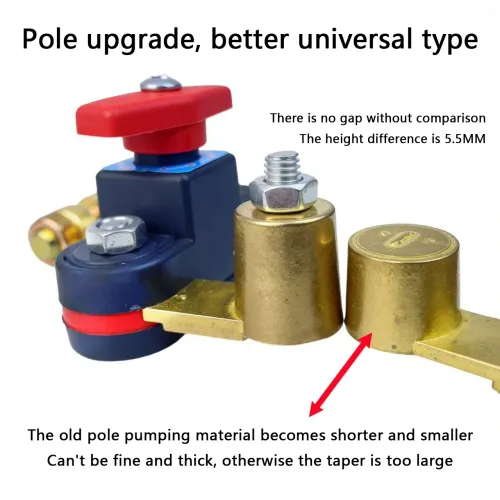 Car Battery Disconnect Switch, 12-24V Heavy Duty Master Kill Switch with Bidirectional Rotatable Joint