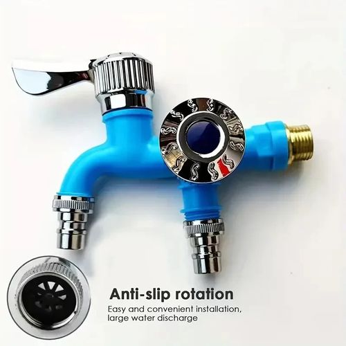 2 Pack two-in-one faucet with quick-opening design