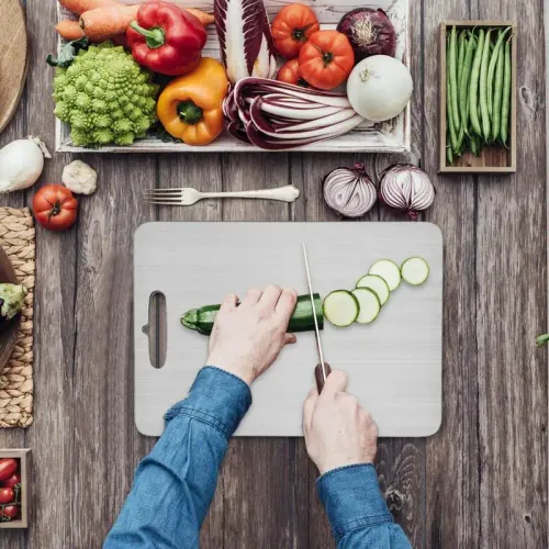 Household Kitchen Boards Thickened Stainless Steel Cutting Board Kitchen Dough Kneading Fruit Vegetable Board