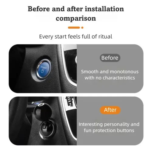 DIY Lucky Number Car Start Button Push Start Auto Ignition Button Cover Auto One-Touch